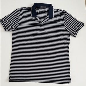 G/FORE Golf Shirt Striped Tech Navy Grey Men’s
XL